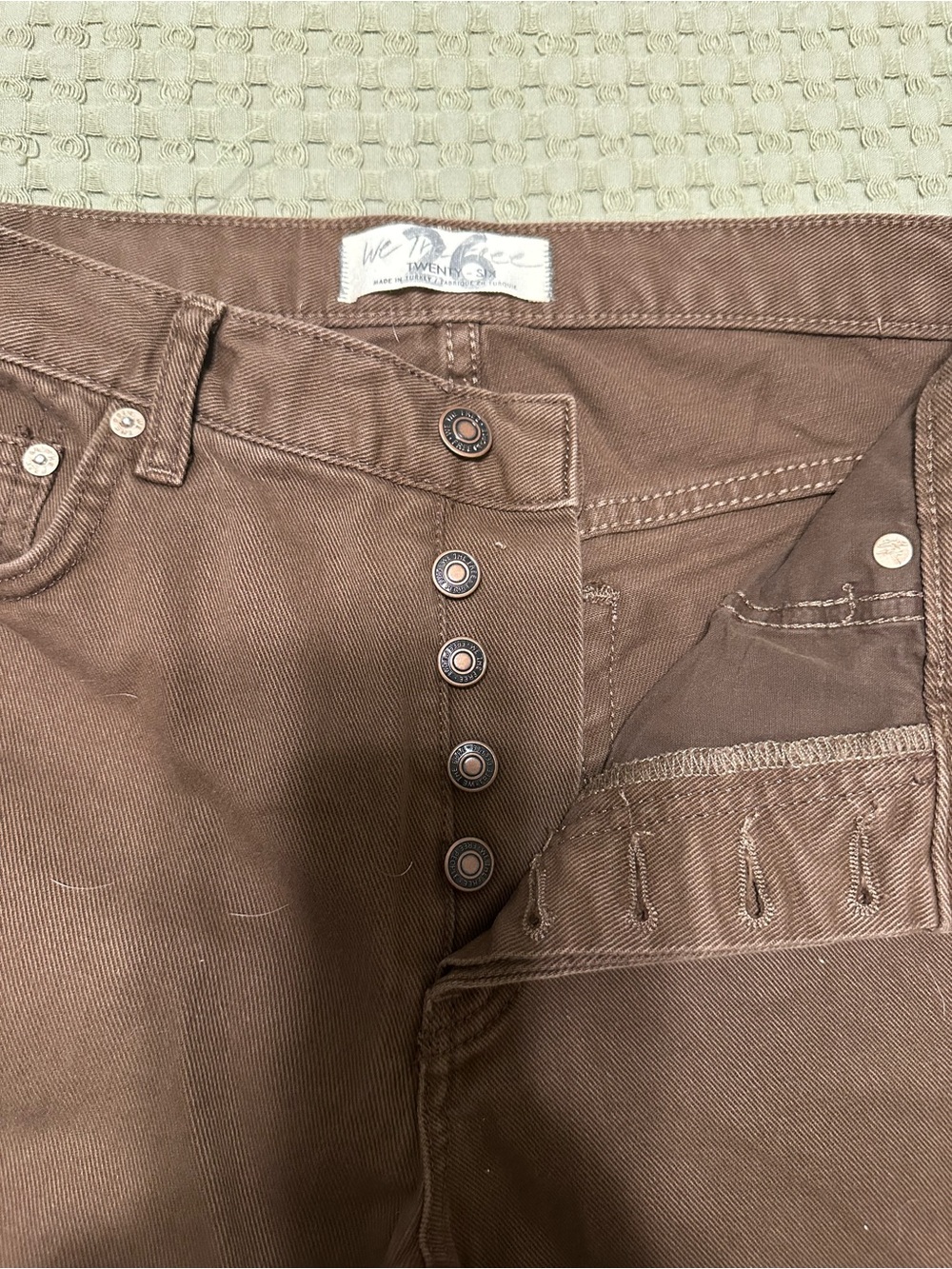 Women’s Free People button fly brown jeans